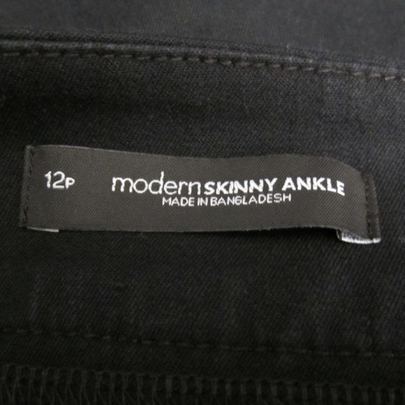 Black Anne Taylor Loft Outlet Modern Skinny Ankle Pant - 12P - Picture 8 of 10